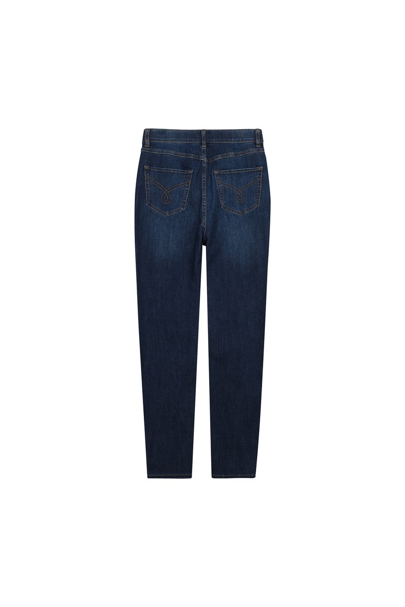 GIORDANO Blue High Waist Slim Tapered Jeans for Women - Image 2