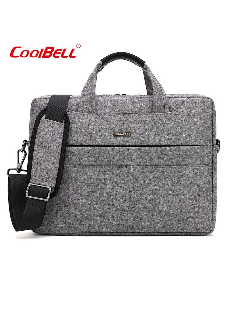 CoolBELL - Men's Multi-Functional Laptop Bag Briefcase Dark Grey - Image 1