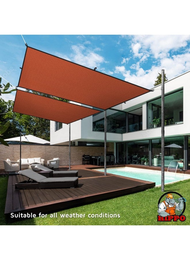 Hippo HIPPO Shade Sail with Polyester Band Affordable & Premium 150 GSM Sun Shade UV Block for Outdoor Car Parking (Brown, 9.5FTX13FT) - Image 5