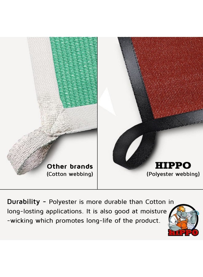 Hippo HIPPO Shade Sail with Polyester Band Affordable & Premium 150 GSM Sun Shade UV Block for Outdoor Car Parking (Brown, 9.5FTX13FT) - Image 4