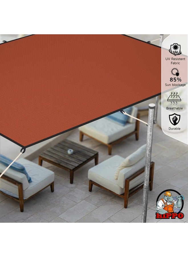 Hippo HIPPO Shade Sail with Polyester Band Affordable & Premium 150 GSM Sun Shade UV Block for Outdoor Car Parking (Brown, 9.5FTX13FT) - Image 3