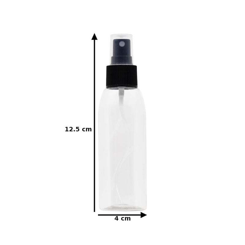 Artistic 3 Pack of 3 x 4 oz Plastic Spray Bottles - White Clear Plastic, Medium Mist, Refillable for Cosmetics, Travel, Storage - Image 2