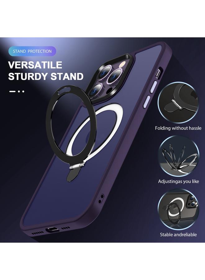 Zaboon Case For iPhone 12 Pro Max Skin-feel MagSafe Holder PC Hybrid TPU Phone Case - Image 3