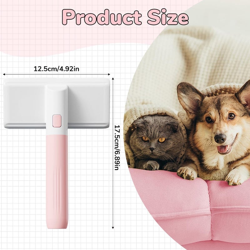 HASTHIP ® 2-Way Pet Hair Remover - Slide Action Fur Collector for Furniture, Bedding & Clothing Non-Abrasive Fabric Shaver & Lint Brush Hair Removal Tool - Image 2