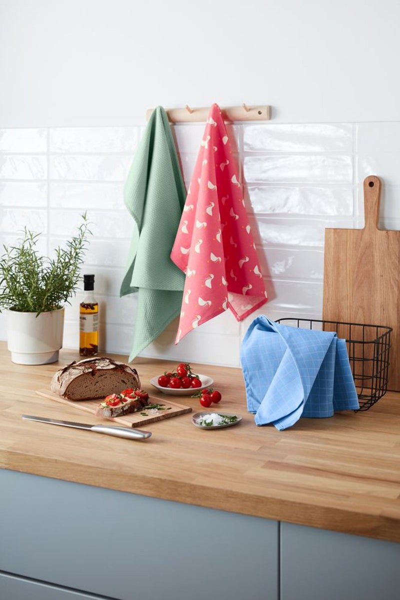 Tchibo 3 Pieces Dish Towels, Blue - Image 1