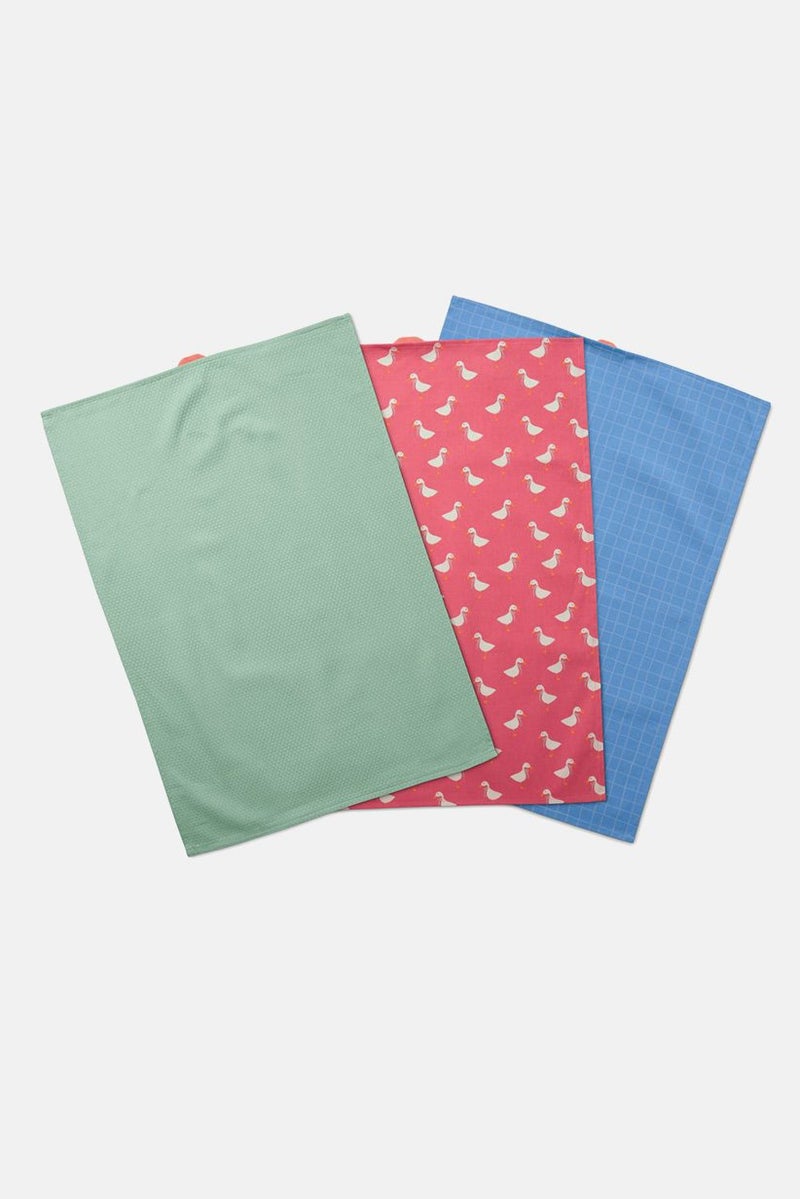 Tchibo 3 Pieces Dish Towels, Blue - Image 2