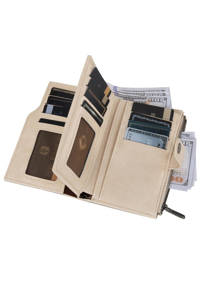 Wrangler Wallet For Women Bifold Card Holder With Zipper Pocket Ladies Clutch Purse With Id Window - Image 3