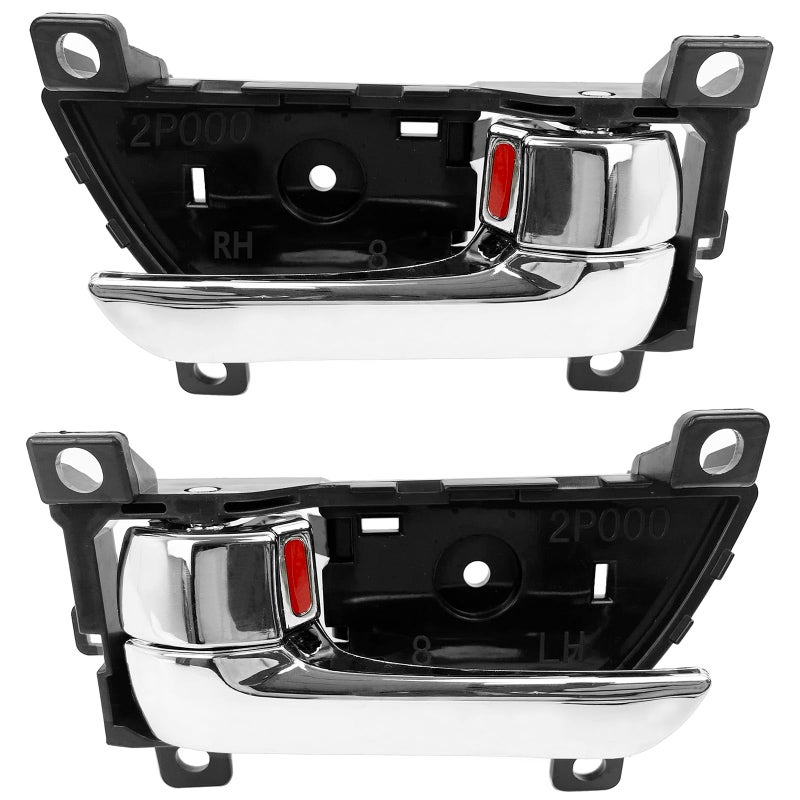 Cheriezing Interior Door Handle Compatible with 20112015 Sorento Black House Silver Lever Silver Knob Front or Rear Left Side 1 Pcs