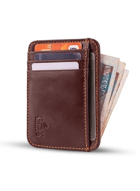 Casual Genuine Leather Card Case for Men and Women Size 11 8cm Pockets  Inside Card Wallet Small Size Slim Wallets