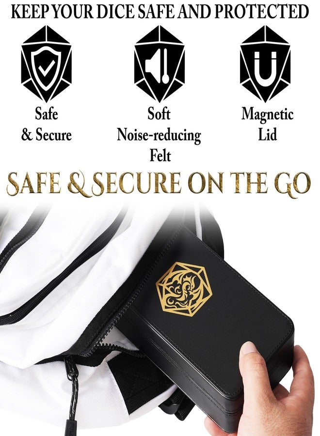 Soar Forge Premium Dice Box - Dragon-Designed, Magnetic Lid & Felt-Lined Tray for DND & RPG - Phone/Pen Slot, 8.78 x 4.09 x 1.57 inches - Image 3