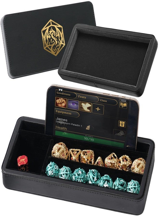 Soar Forge Premium Dice Box - Dragon-Designed, Magnetic Lid & Felt-Lined Tray for DND & RPG - Phone/Pen Slot, 8.78 x 4.09 x 1.57 inches - Image 1