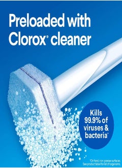 Clorox Clorox Toilet Wand Disinfecting Refills, Toilet and Bathroom Cleaning, Toilet Brush Heads, Disposable Wand Heads, Blue Original, 30 Count 
