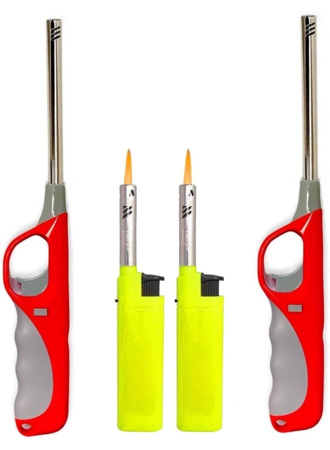 MOMENT ولاعة متعددة الاستخدامات، من الفولاذ المقاوم للصدأ، قابلة لإعادة التعبئة بالبيوتان، لهب مقاوم للرياح، للمطبخ، الشواء، السيجار، فحم البخور، متنوعة - Image 1