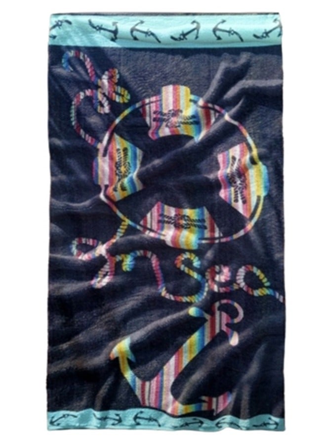 snooze Snooze Beach towel, 170*90 cm, anchor design  - Image 5