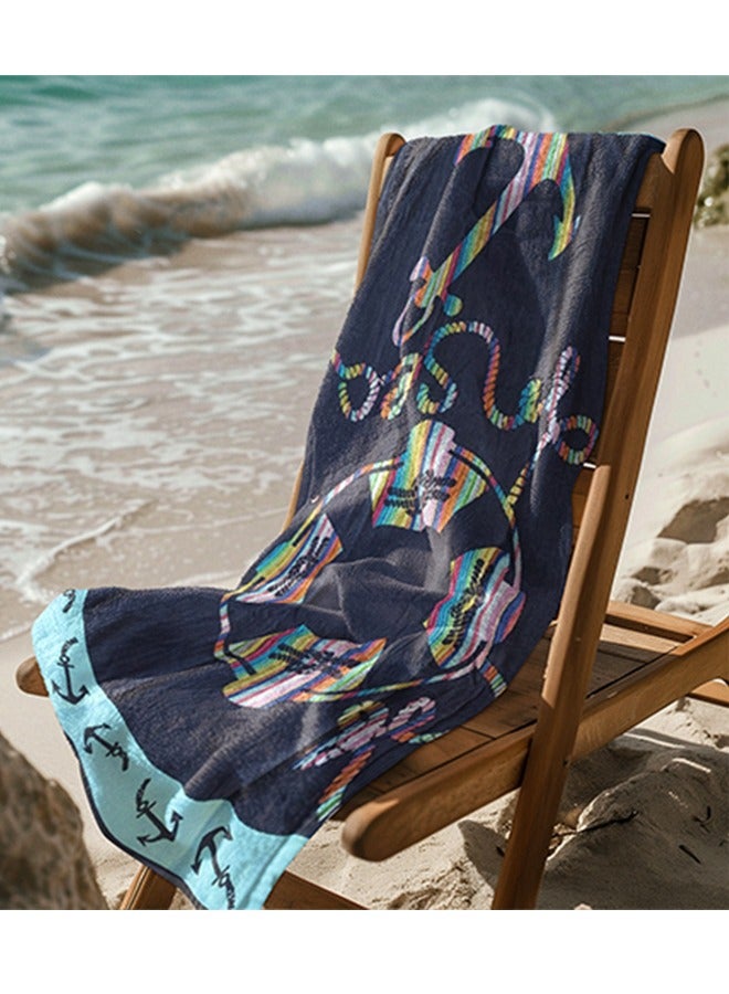 snooze Snooze Beach towel, 170*90 cm, anchor design  - Image 3