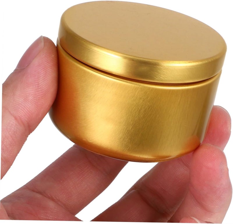 Gadpiparty 24 Pcs Aluminum Candle Storage Tins for Candle Making and Crafts Compact Round Metal Jars for DIY Wax Balms Spices Travel and Small Item Organization - Image 4