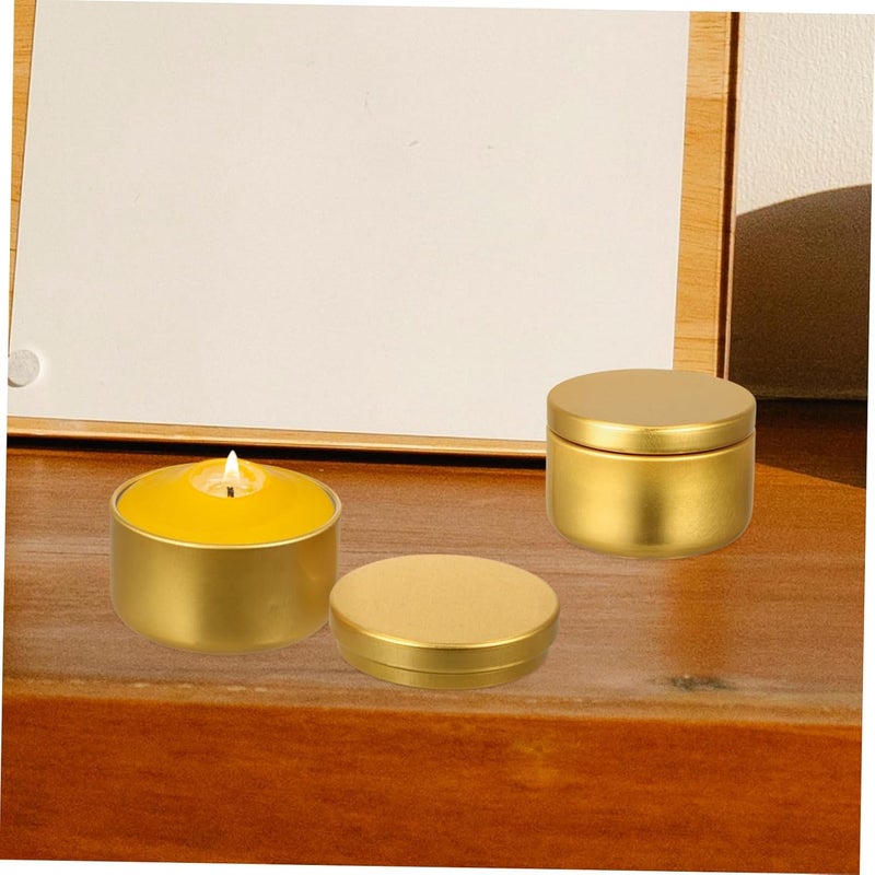 Gadpiparty 24 Pcs Aluminum Candle Storage Tins for Candle Making and Crafts Compact Round Metal Jars for DIY Wax Balms Spices Travel and Small Item Organization - Image 5