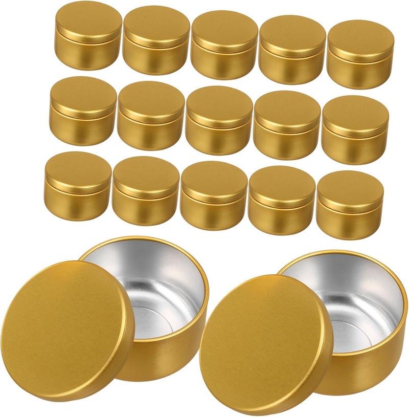 Gadpiparty 24 Pcs Aluminum Candle Storage Tins for Candle Making and Crafts Compact Round Metal Jars for DIY Wax Balms Spices Travel and Small Item Organization - Image 1