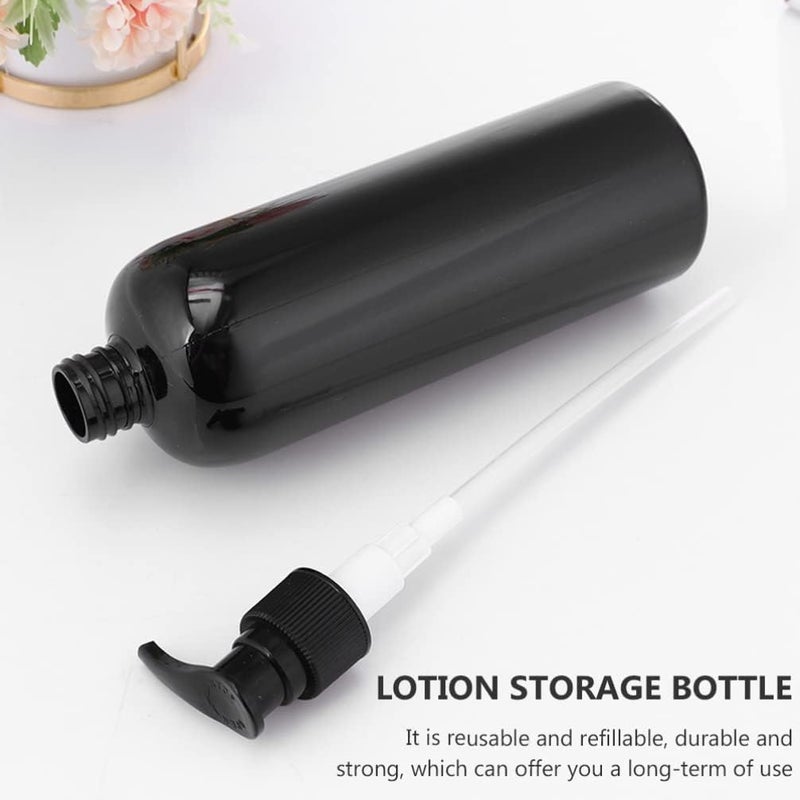 Forest Clay Black Refillable Pump Bottle Soap Dispenser for Shampoo Conditioner Body Wash Bathroom Decor 500 ml Pack of 2 - Image 3