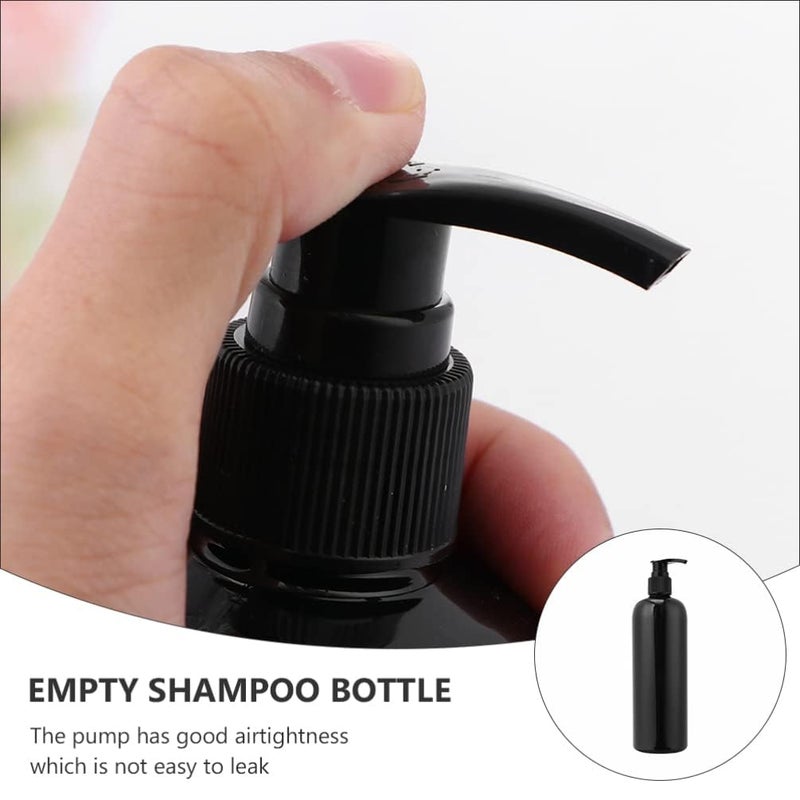 Forest Clay Black Refillable Pump Bottle Soap Dispenser for Shampoo Conditioner Body Wash Bathroom Decor 500 ml Pack of 2 - Image 4