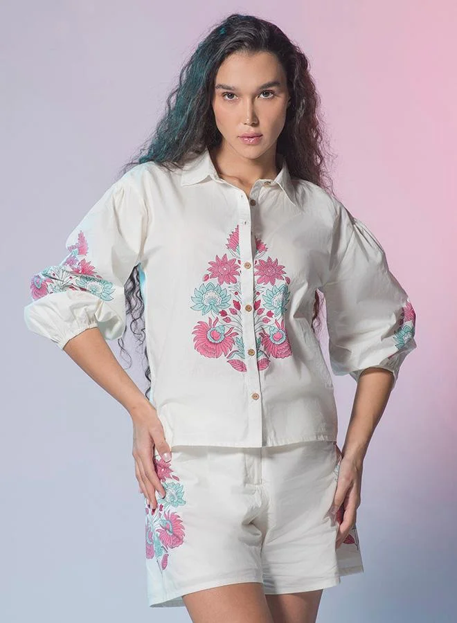 Virgio VIRGIO 100% Cotton Jaipur Block Print Long Shirt
