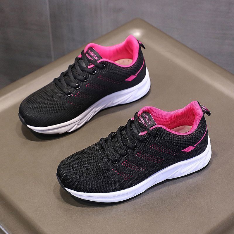 Women'S Shoes Spring Lightweight Mother Sneaker Shock Absorbing Running Shoes Black Soft Sole Long Station Work Shoes - Image 1