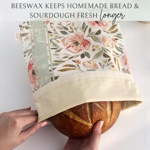 Nectar & Nest Bread Baker Set, Reusable Beeswax Bread Bags for Homemade Bread, Sourdough Bag, Organic Cotton Beeswax Bowl Cover, Limited-Edition Artist Series - Image 3