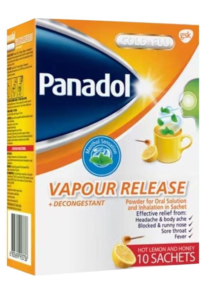 بانادول 10 أقراص لعلاج البرد والإنفلونزا بنكهة الليمون والعسل