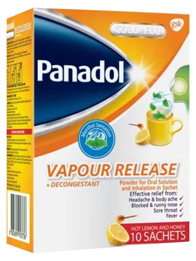 Panadol Cold And Flu Vapour Release Lemon And Honey 10's