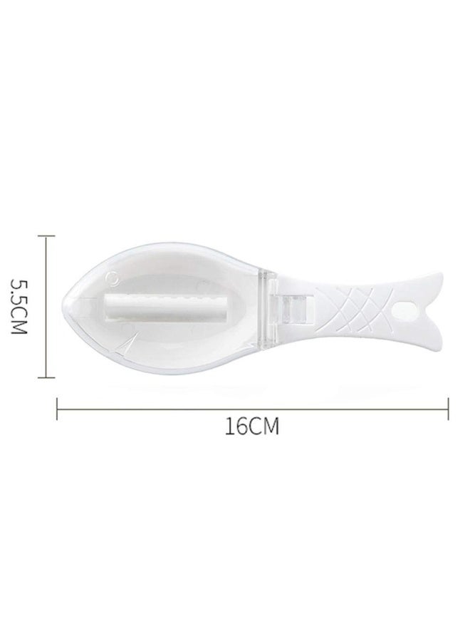 Quick Disassembly Fish Skin Brush, Plastic Fish Scale Scraper, Simple Kitchen Cleaning Tool (White) - Image 2
