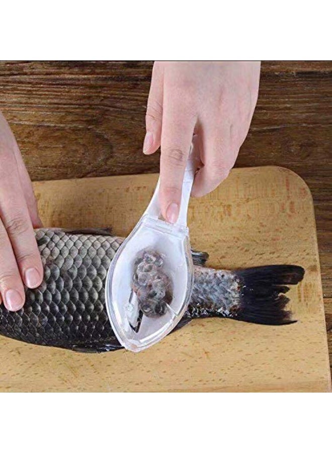 Quick Disassembly Fish Skin Brush, Plastic Fish Scale Scraper, Simple Kitchen Cleaning Tool (White) - Image 5