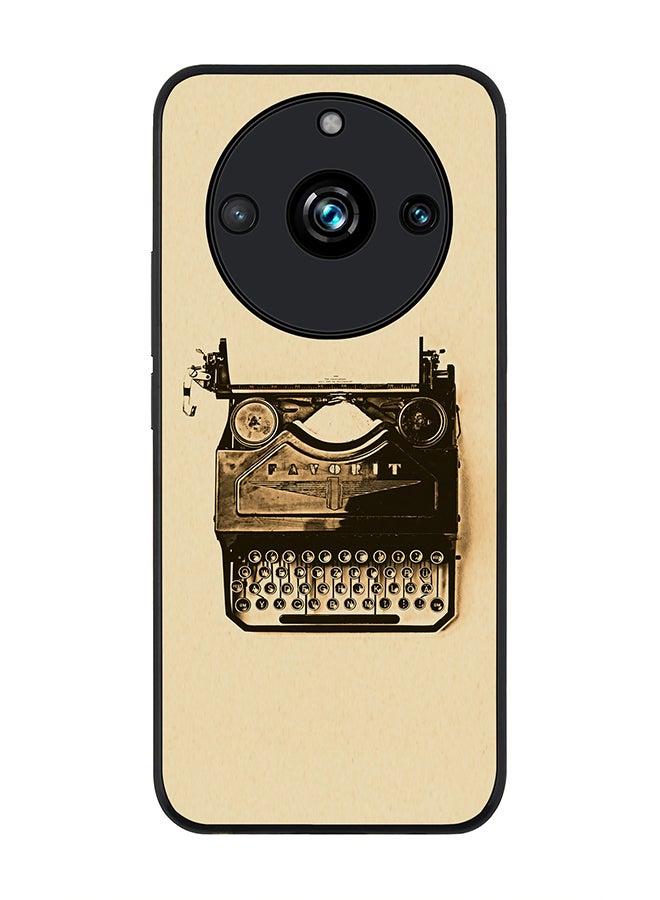 Stylizedd Rugged Black Edge case for Realme 11 Pro/Realme 11 Pro+, Custom Slim fit Flexible Anti Drop Thin Phone Case Cover - Typewriter - Image 1