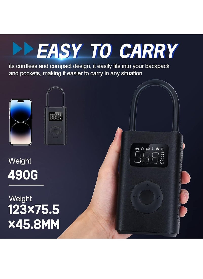 Xiaomi - Xiaomi Portable Electric Air Compressor 2, Tire Inflator Electric Air Pump for Car Tires, 150 PSI Tire Pump, Cordless Tire Inflation with Digital Tire Pressure Detection for Car, Scooter, Bike, Ball - Image 1
