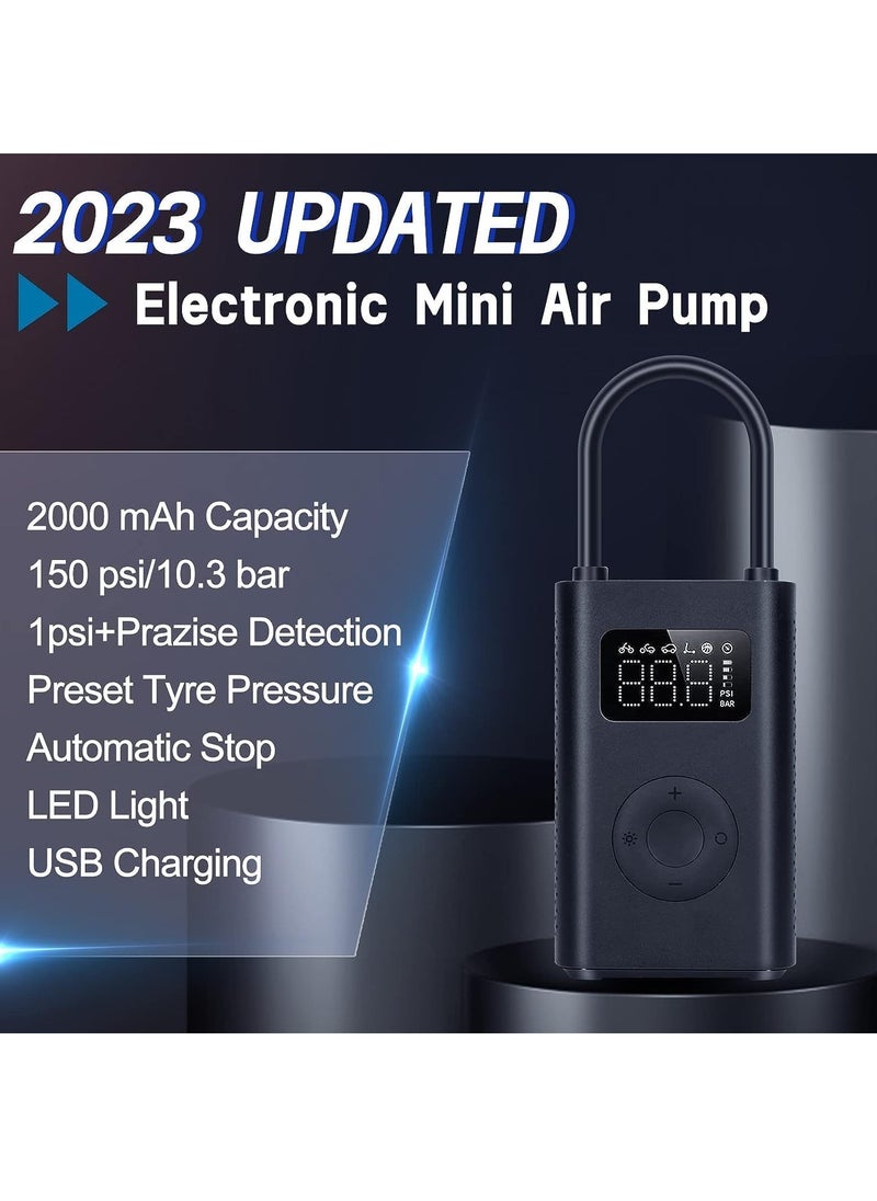 Xiaomi - Xiaomi Portable Electric Air Compressor 2, Tire Inflator Electric Air Pump for Car Tires, 150 PSI Tire Pump, Cordless Tire Inflation with Digital Tire Pressure Detection for Car, Scooter, Bike, Ball - Image 1
