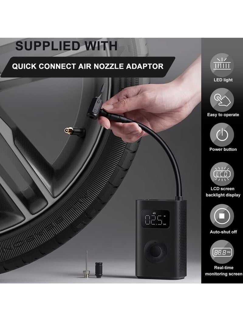 Xiaomi - Xiaomi Portable Electric Air Compressor 2, Tire Inflator Electric Air Pump for Car Tires, 150 PSI Tire Pump, Cordless Tire Inflation with Digital Tire Pressure Detection for Car, Scooter, Bike, Ball - Image 1