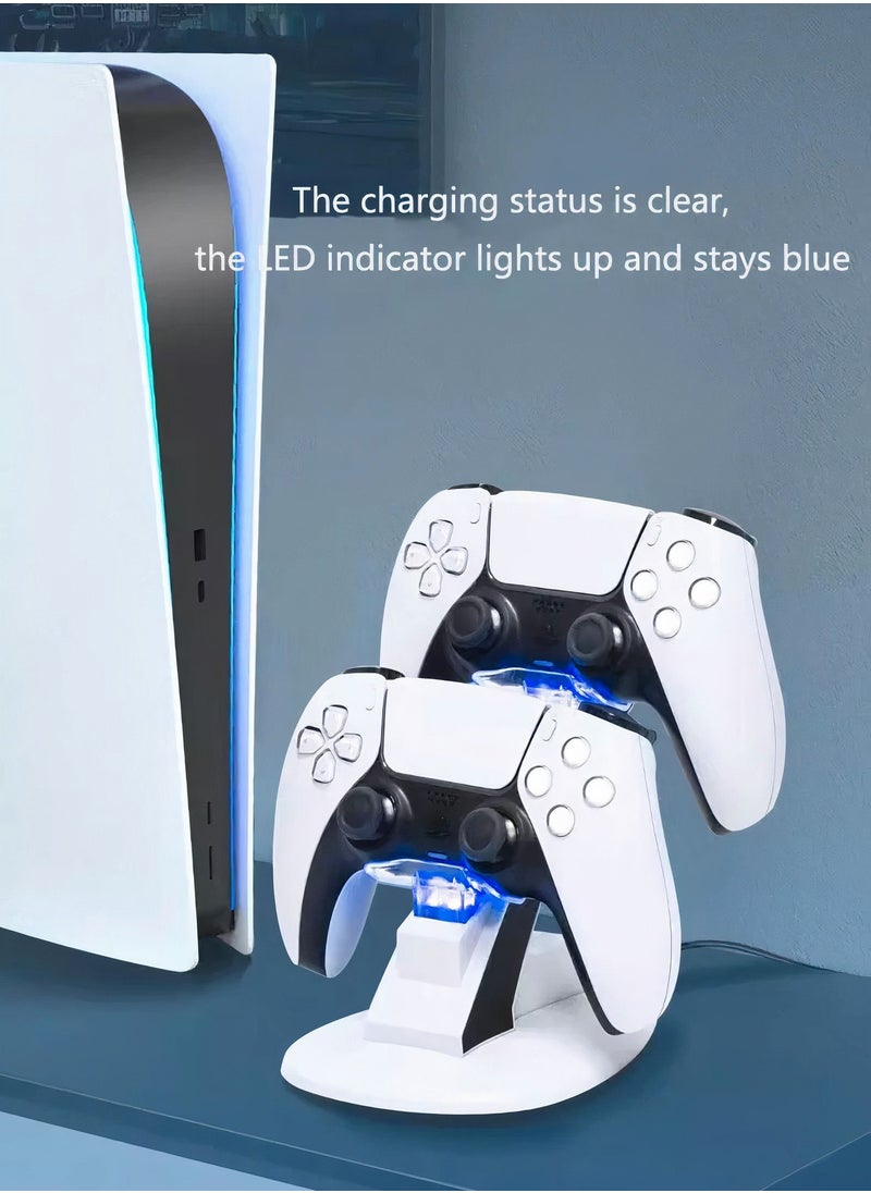 AMJ - PS5 Controller Charger / Fast Charging Dock with LED Strap for Sony Playstation 5 - Image 1
