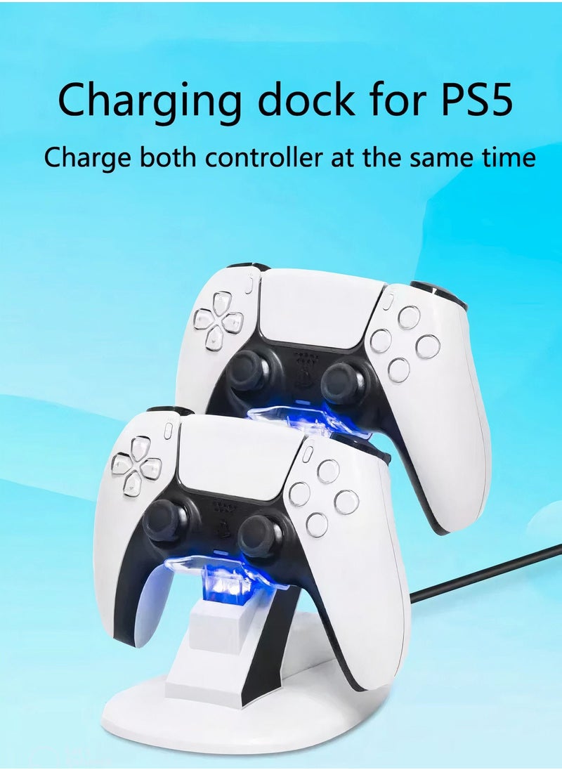 AMJ - PS5 Controller Charger / Fast Charging Dock with LED Strap for Sony Playstation 5 - Image 1
