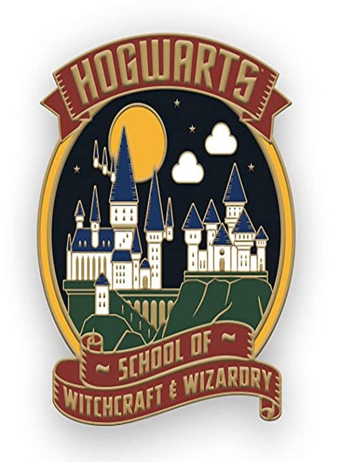 Paper House Productions Harry Potter Hogwarts at Night Full Color 1.5" Enamel Pin - Image 1