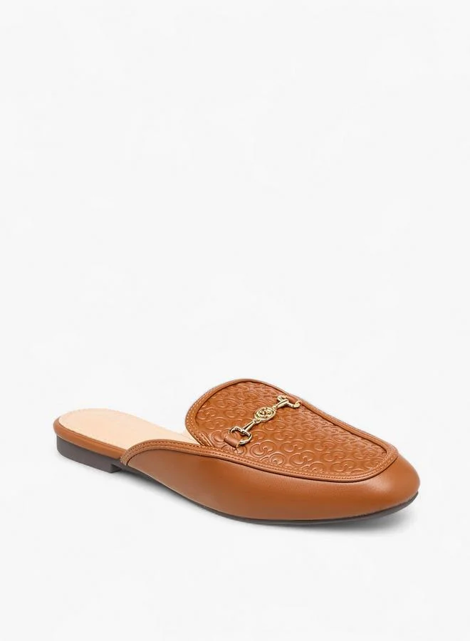 Celeste Women Monogram Embossed Mules