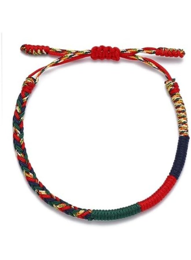 Adjustable Braided Rope Bracelet, Handmade Wristband for Men Women, Multicolor Friendship Jewelry - Image 2