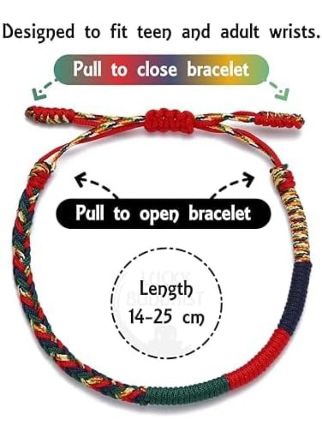 Adjustable Braided Rope Bracelet, Handmade Wristband for Men Women, Multicolor Friendship Jewelry - Image 5