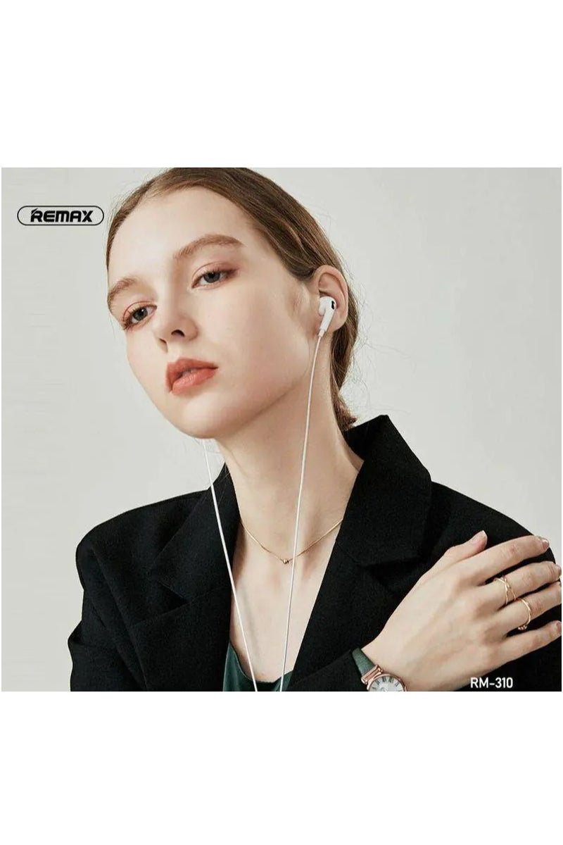 ريماكس سماعة أذن سلكية ريماكس RM-310 للمكالمات والموسيقى مع ميكروفون - Image 3