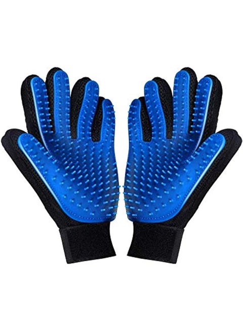 قفازات العناية بالحيوانات الأليفة تنظيف الاستحمام اللطيفة للكلاب من السيليكون لإزالة شعر الحيوانات بكثافة عالية وقفاز إزالة للقطط والكلاب - قطعة واحدة