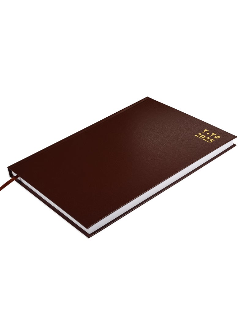 FIS FIS Diary 2025 (Arabic/English) Chocolate, A4 - FSDI41AE25CH  - Image 1
