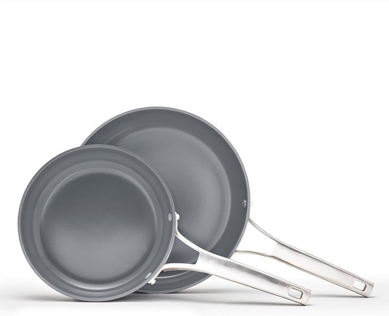 Calphalon ® Premier Ceramic Nonstick 8" and 10" Frying Pan Set, Midnight Blue - Image 1