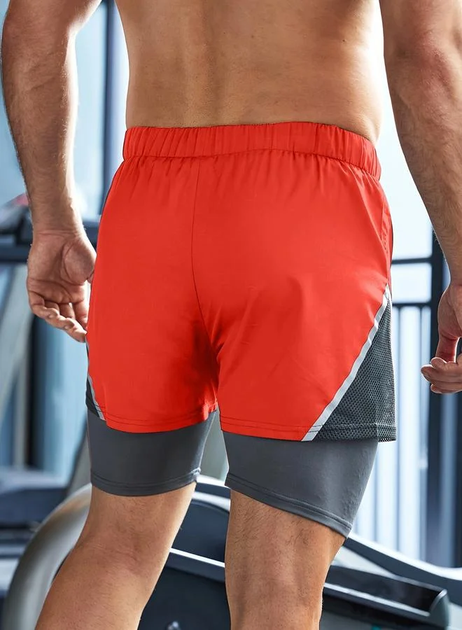 Take Two Take Two Color Block Drawstring Shorts with Phone Pocket