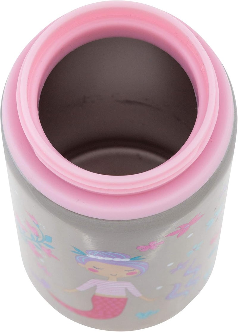 Stephen Joseph Stainless Steel Water Bottles, 18 OZ, Straw lid, Reusable tumbler, Insulated, Mermaid - Image 1