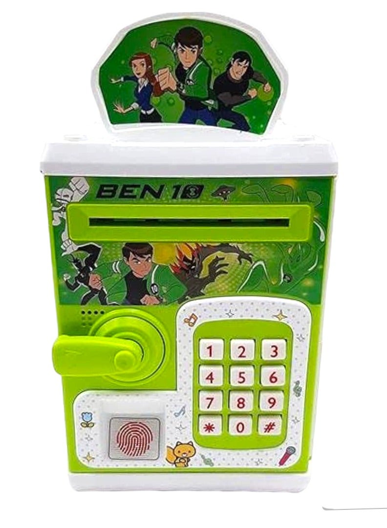 بن تن خزنة بنك للاطفال بشخصية بن 10 يعمل ببصمة اليد الالكترونية السرية لسحب النقود اليا S18077 - Image 4
