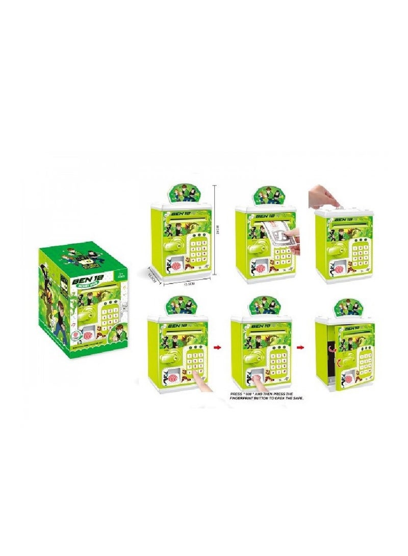بن تن خزنة بنك للاطفال بشخصية بن 10 يعمل ببصمة اليد الالكترونية السرية لسحب النقود اليا S18077 - Image 5
