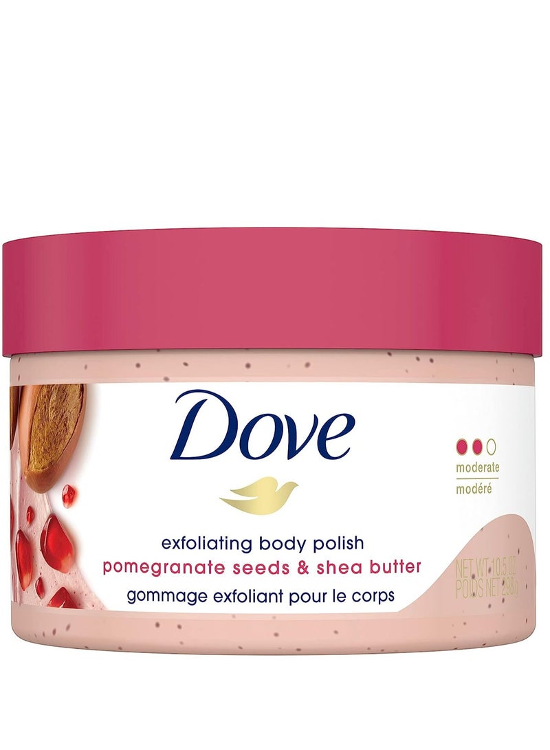 دوف مقشر الجسم من دوف للحصول على بشرة ناعمة بالرمان وزبدة الشيا 10.5 اونصة - Image 1